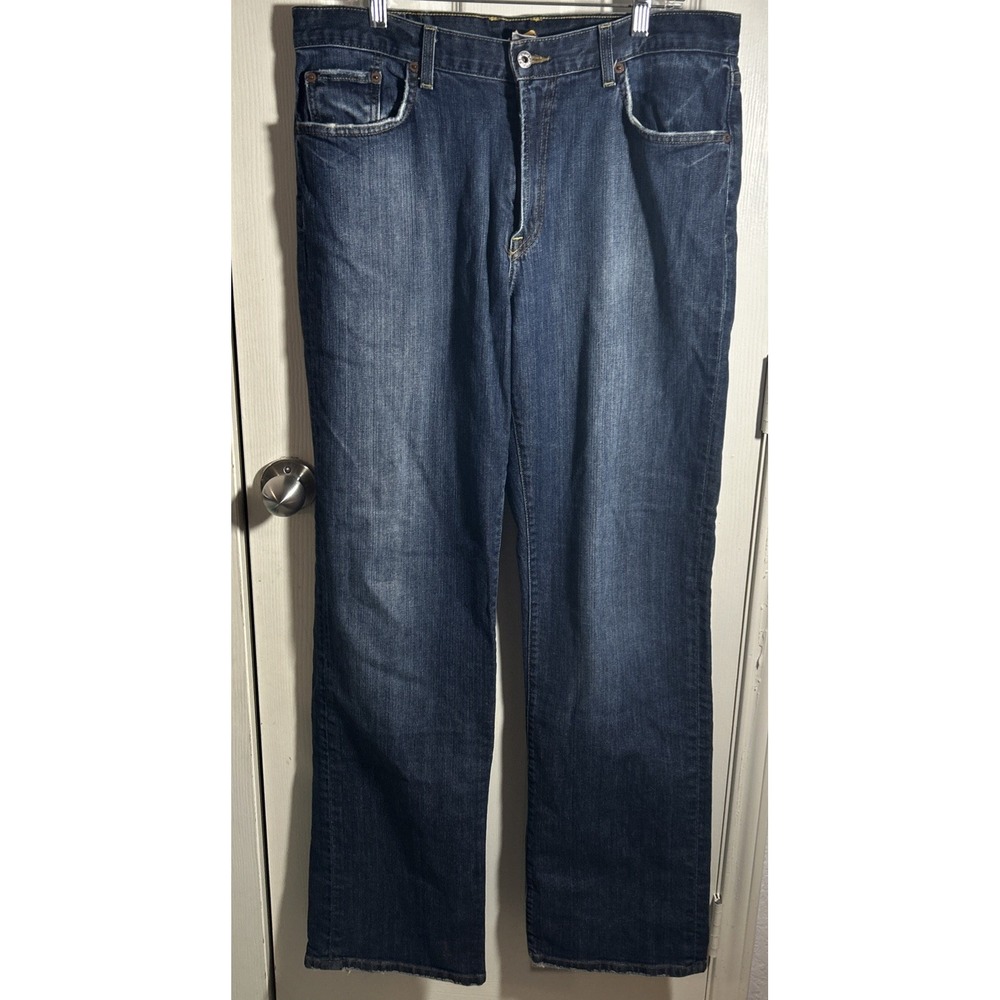 Vtg 90s Lucky Brand 221 Straight Dungarees Mens 36x32 Long Jeans Made in USA